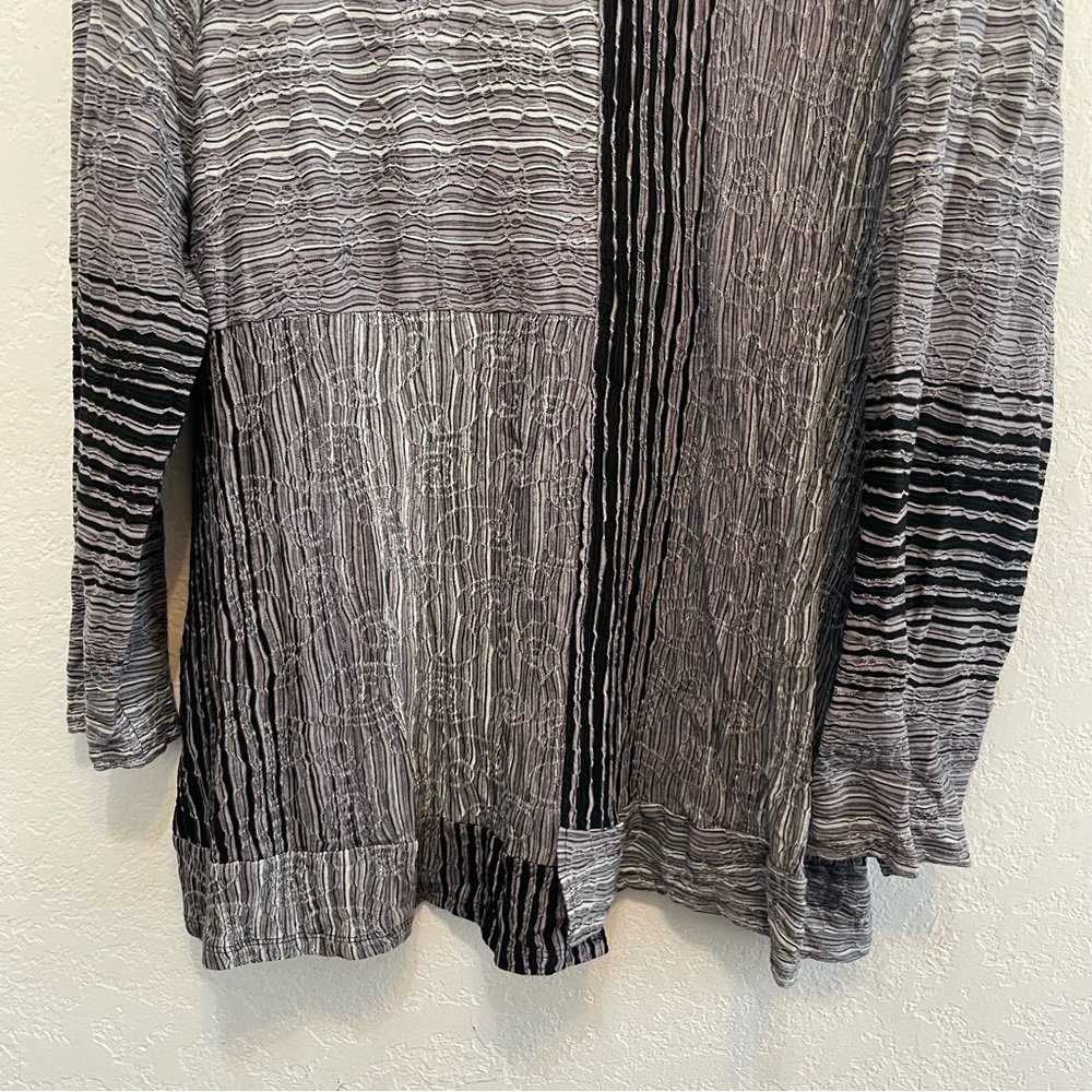Habitat Black & Gray Textured Cowl Neck Top - Picture 4 of 8